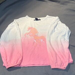 Pink and White Unicorn Kids Shirt